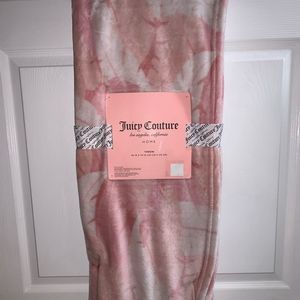 Brand New Pink Leaf Juicy Couture Throw Blanket
